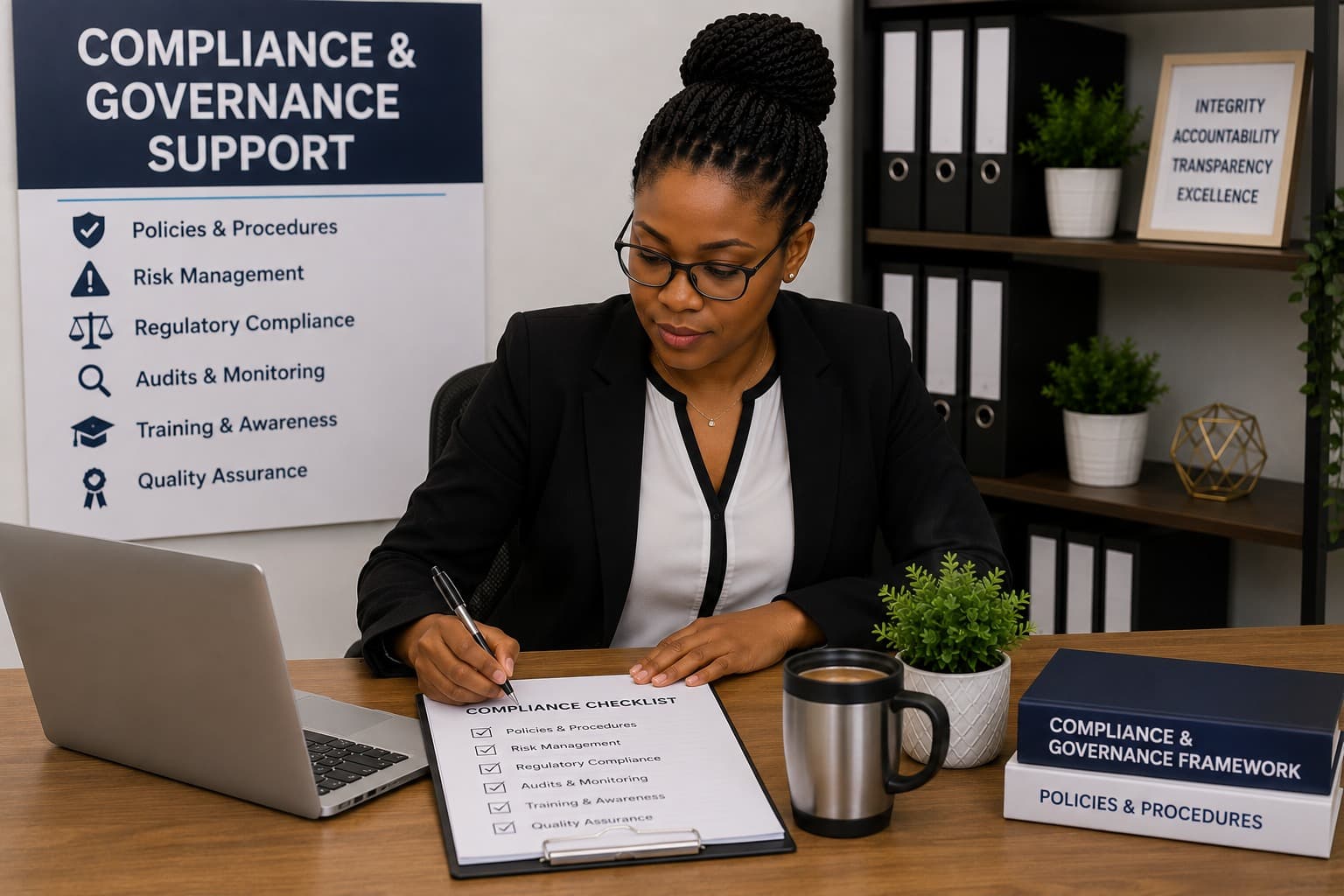 Quality audit meeting — charts and care records