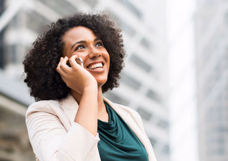 A woman arranging a payment over the phone